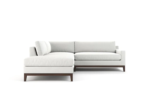 Big Sur Sectional With Bumper (138" X 84",bumper On Right,40") - Performance Velvet/foam & Fiber Package/solid White Oak