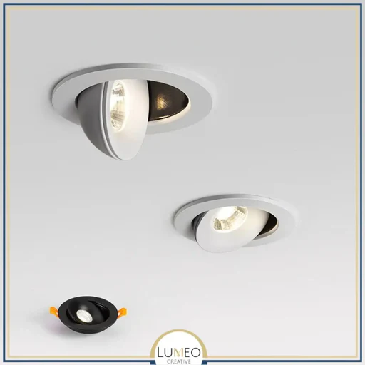 Spot Encastrable Orientable 360° | Design Discret & Éclairage Ciblé - 15w/blanc/blanc Neutre
