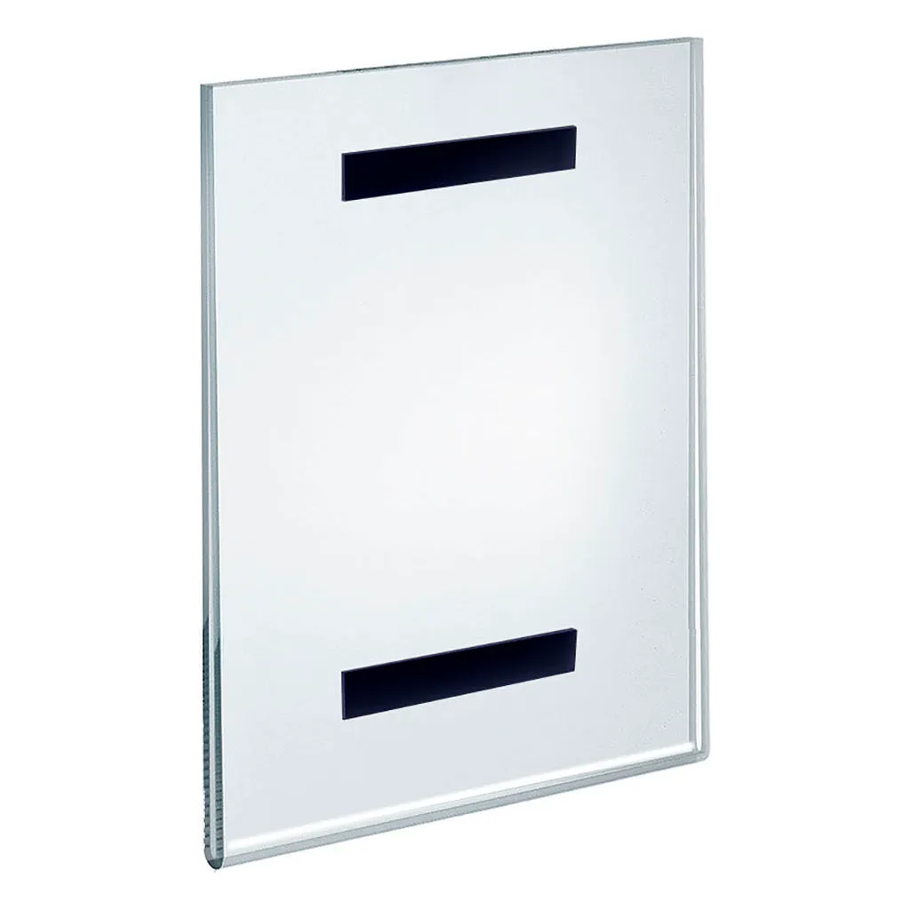 Global Approved 129921 Vertical Sign Holder W/ Magnetic Strips 8-1/2"w X 3/16"d X 11"h, 10pk