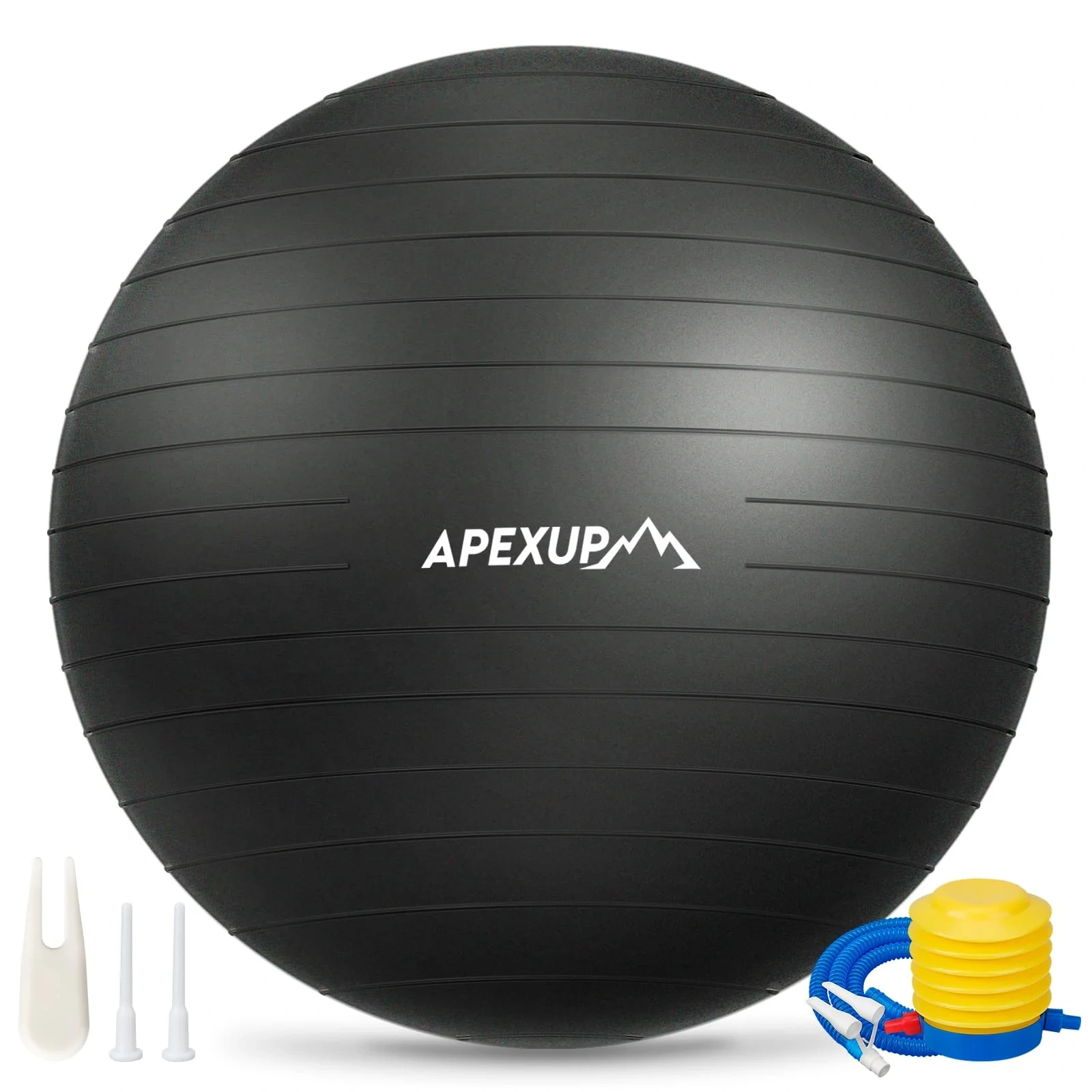 Yoga Exercise Ball, Heavy Duty Large Gym Ball, Anti Slip, Stable - Pink/l (23"~26") 65cm