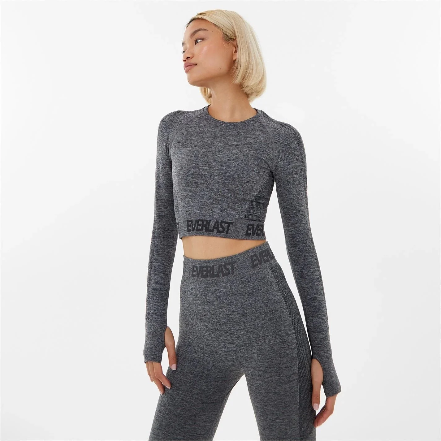 Everlast Womens Seamless Long Sleeve Crop Top