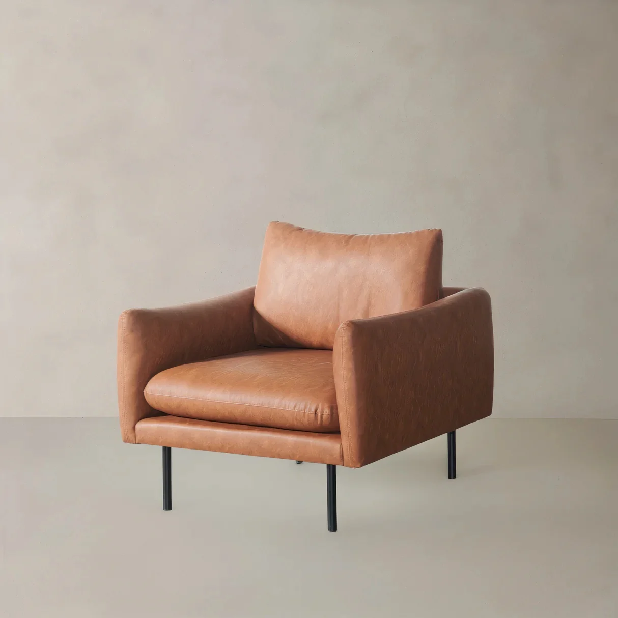 Ashton Leather Lounge Chair, Brown