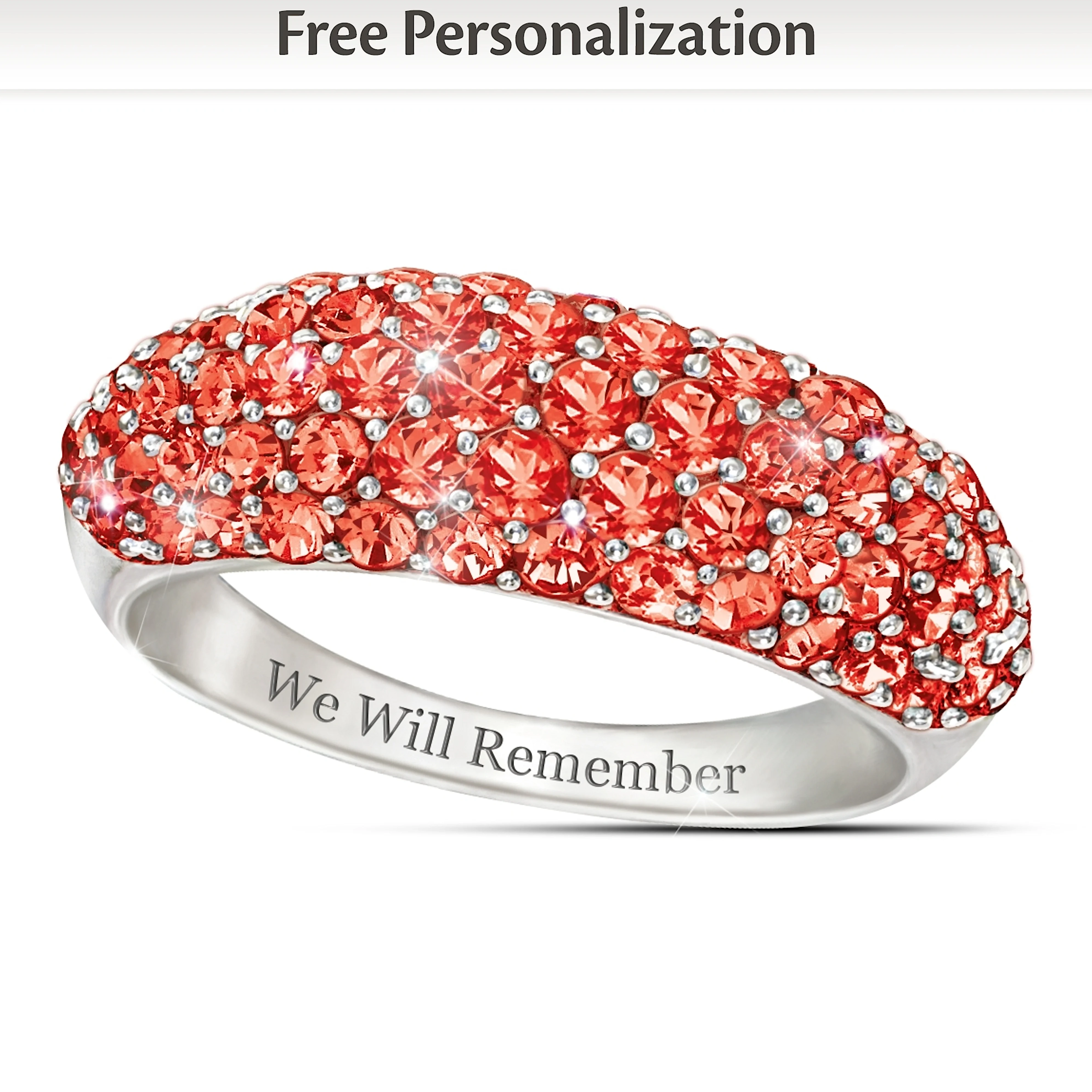 Lest We Forget Personalized Ring