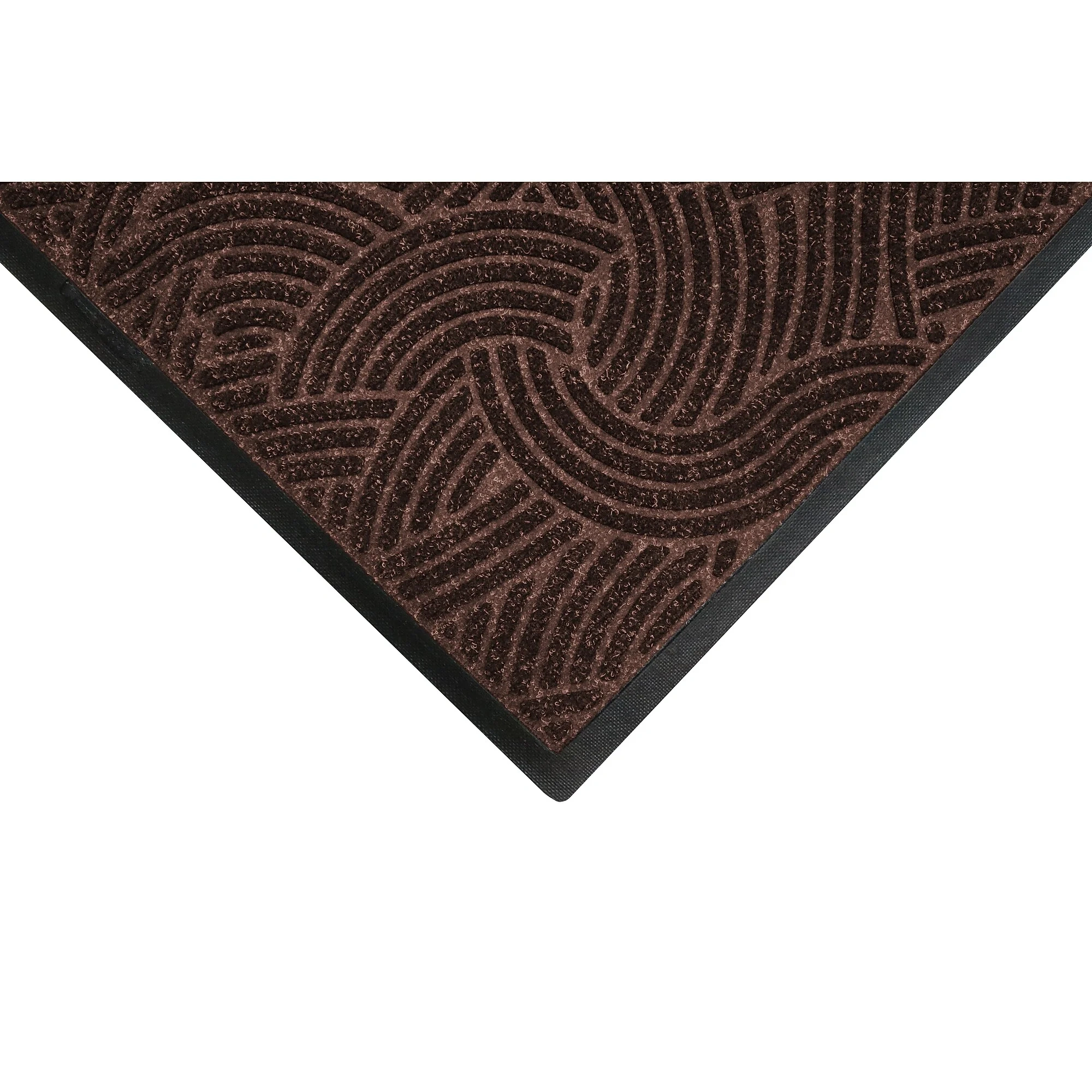 M + A Matting Waterhog Plus Commercial Wiper/scraper Entrance Floor Mat, Cleated, 6' X 12', Chestnut Brown
