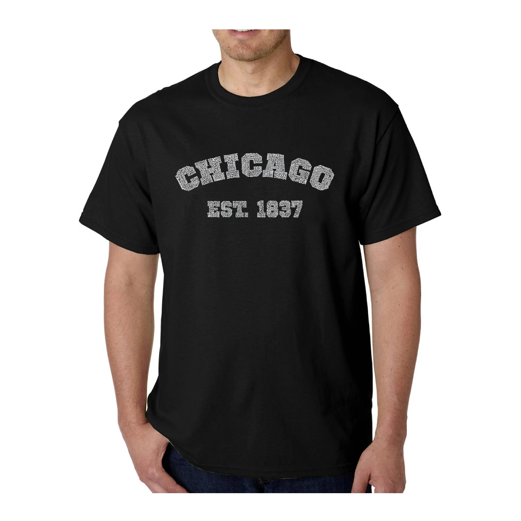 Chicago 1837 - Men's Word Art T-shirt