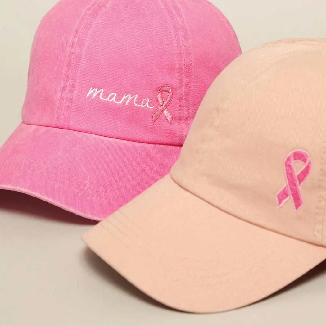 Breast Cancer Awareness Ribbon/mama Baseball Cap - Hot Pink