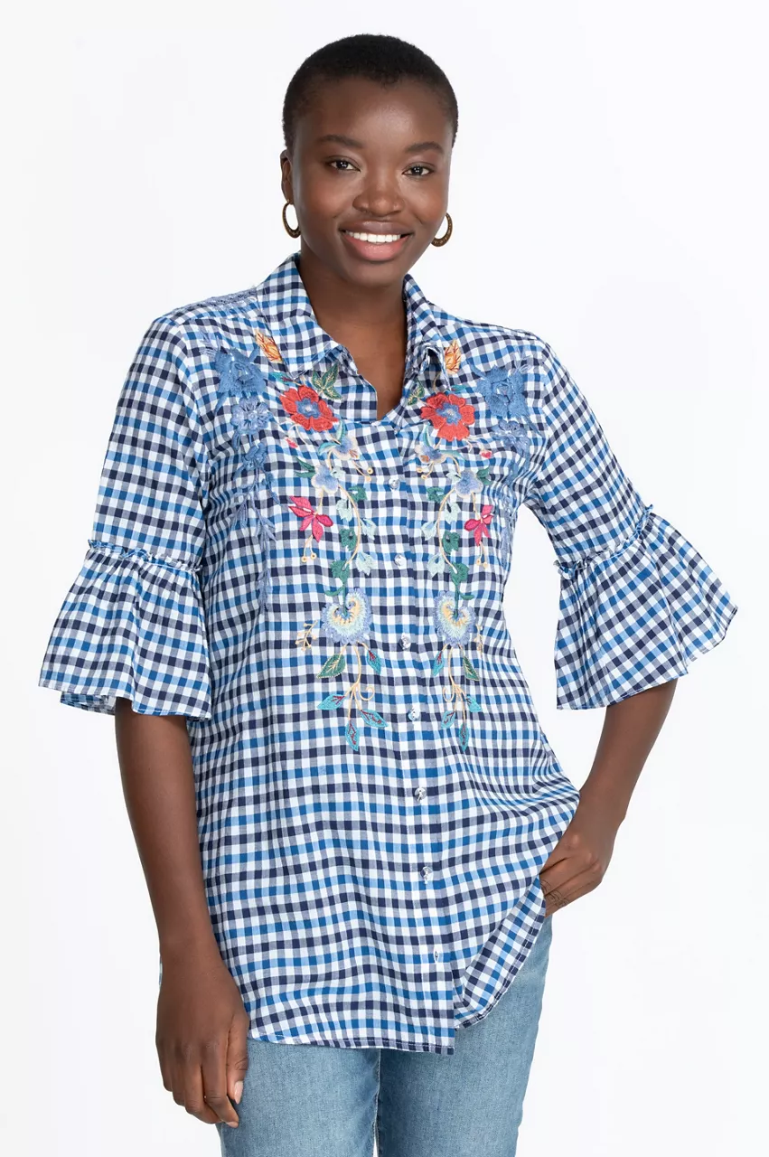 Taryn Ruffle Sleeve Tunic