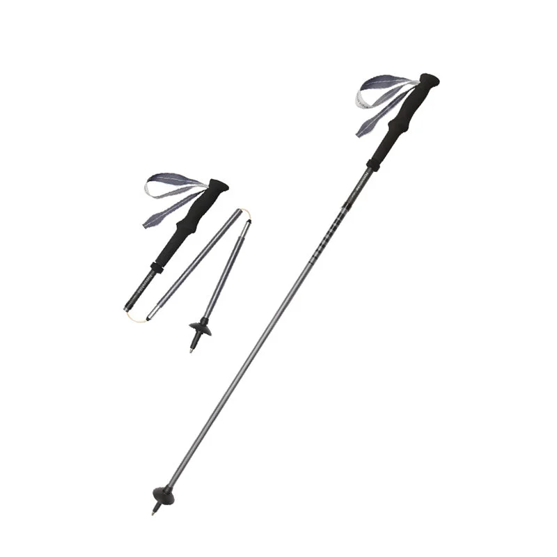 Lightwind Ul Carbon Aluminum 4-section Folding Trekking Pole Black