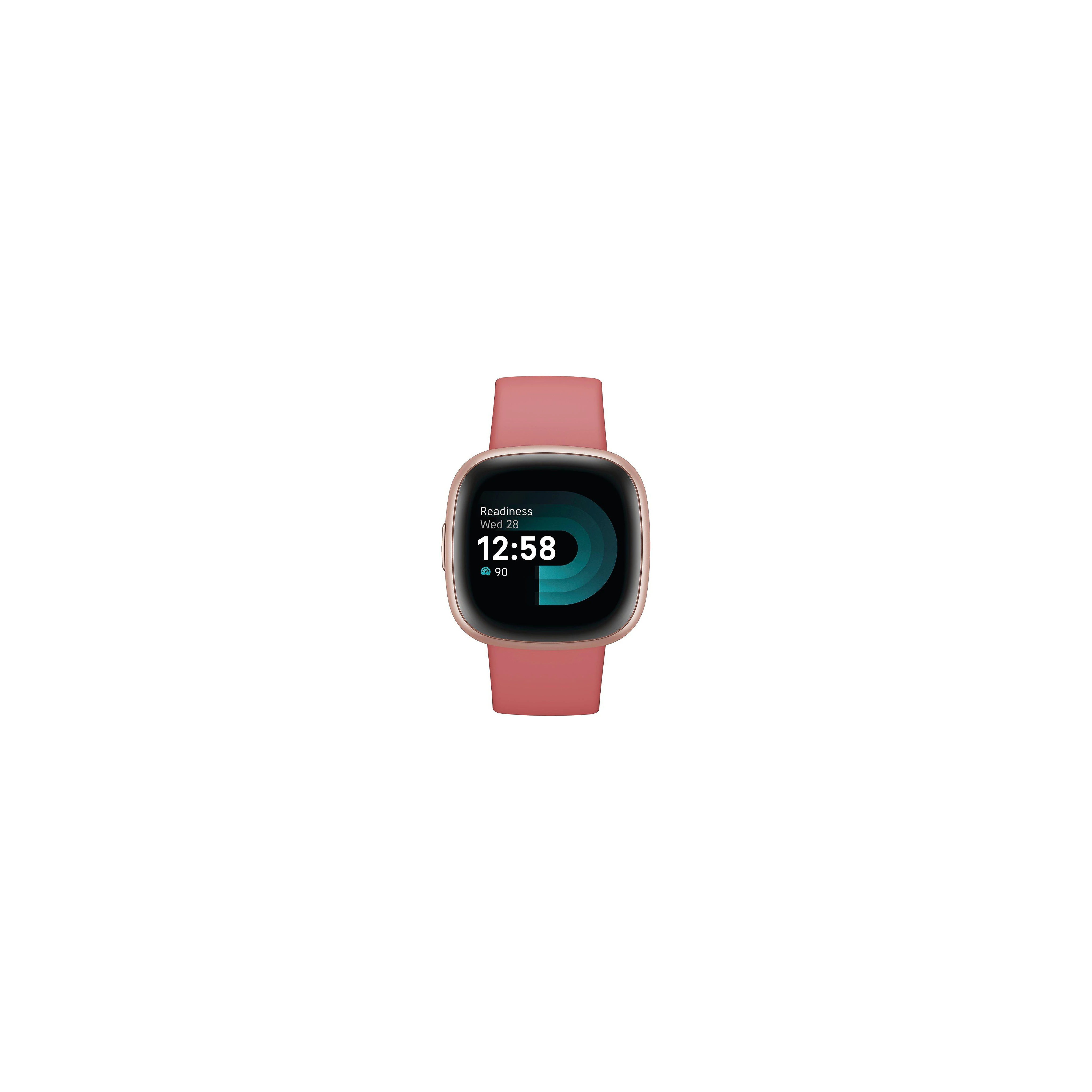 Google Fitbit Versa 4 Smart Watch, Pink Sand, Copper Rose Aluminum (fb523rgrw-us)