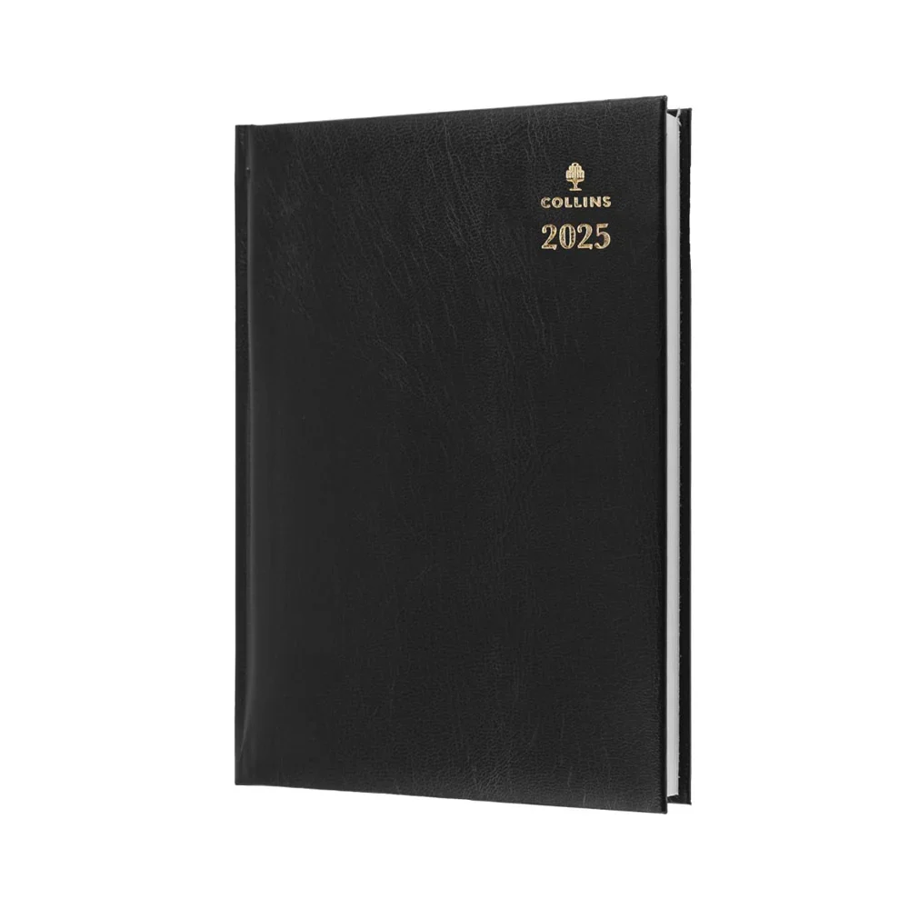 Collins Sterling A4 Day To Page 2025 Diary - Black