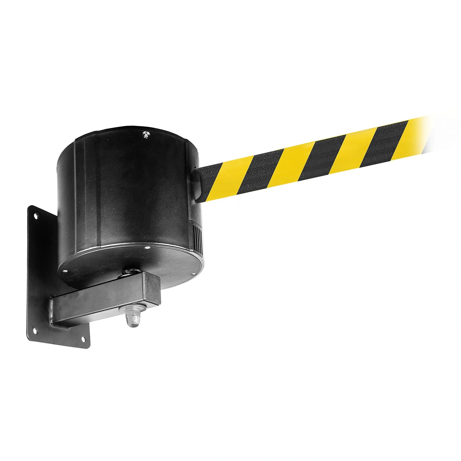 Queue Solutions Wallpro 750 Wall-mountable 55' Retractable Belt Barrier, Yellow/black (wp750b-yb55)