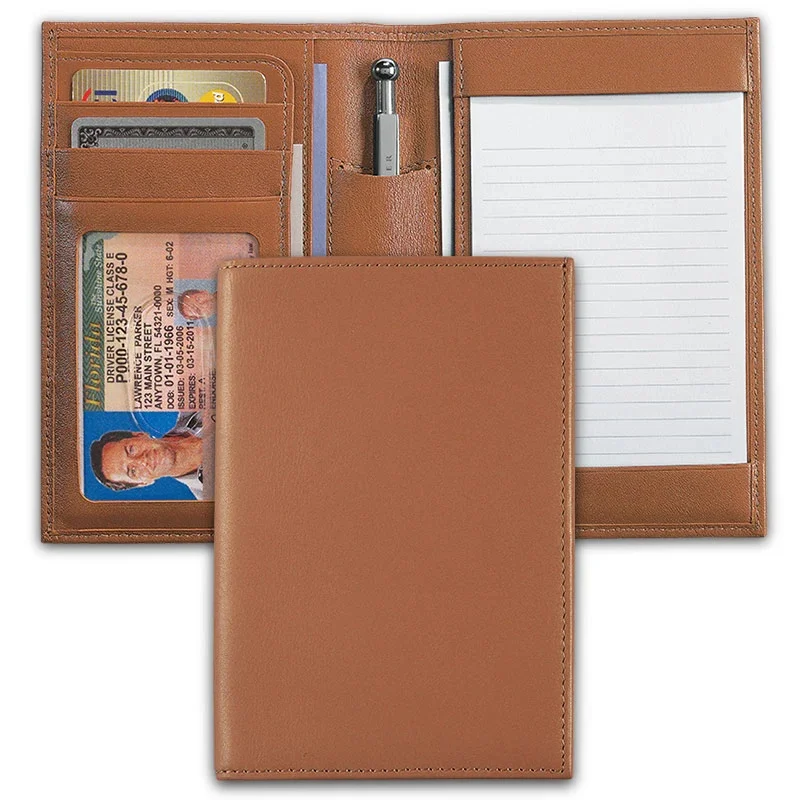 International Pocket Briefcase With Pocketini Pen - Saddle