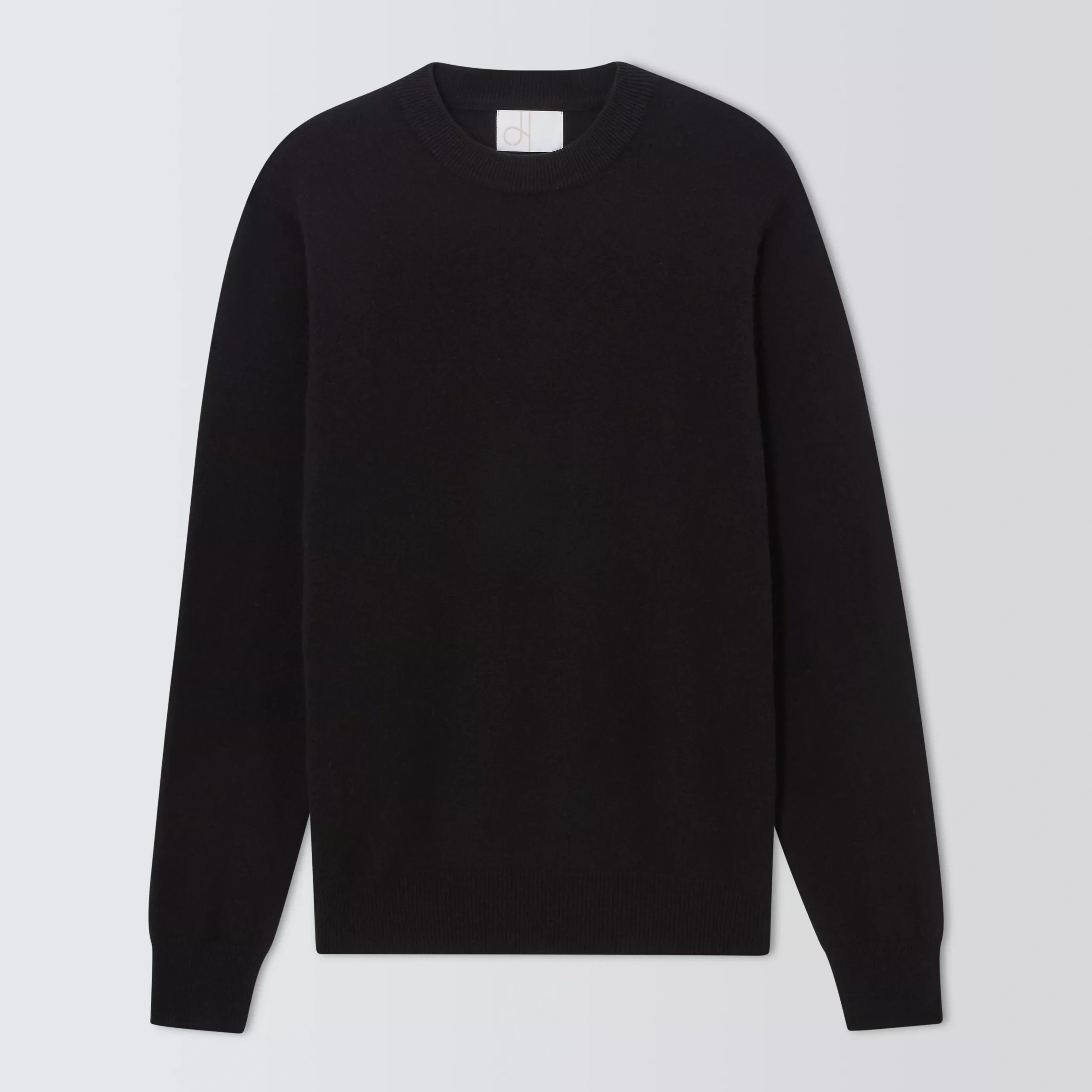 John Lewis Made In Italy Cashmere Crew Neck Jumper, Black, S