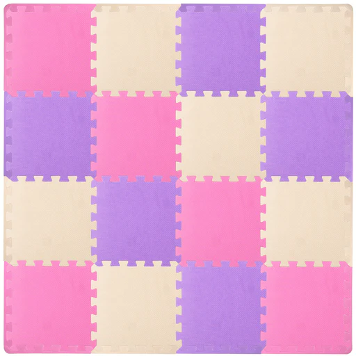 Kids Solid Floor Play Mat - 16 Tiles