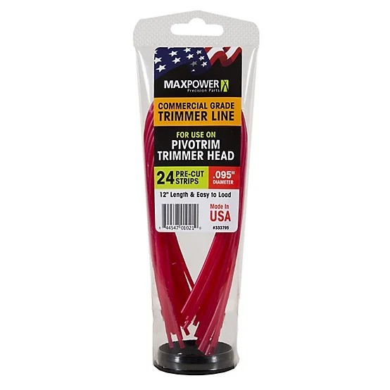 Maxpower 0.095 In. X 12 In. Pivotrim Commercial-grade Trimmer Line Replacement Strips, 24-pack