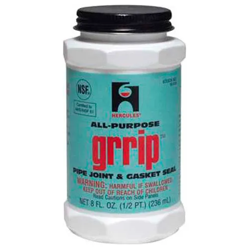 Hercules 15510 Grrip Industrial Black Thread Sealant Screw Cap With Brush 1/4 Pt Pkg Qty 24