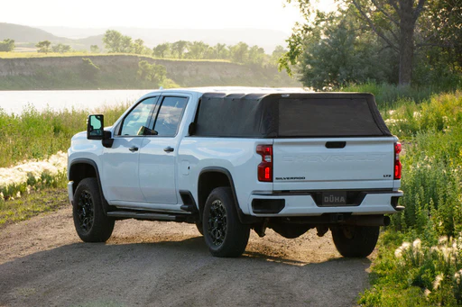 Düha Fas-top® | Fits 2019-2026 Gmc Sierra And Chevrolet Silverado 1500 - 5'8"/tonneau And Soft Topper Combo/aluminum Mill Finish