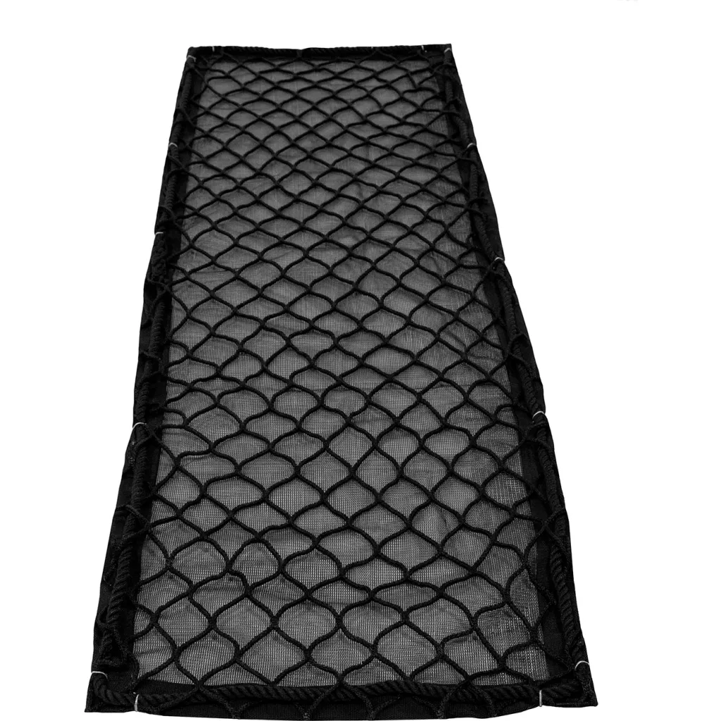 Us Netting Light Duty Conveyor Netting W/ Debris Liner, 1146 Lb. Capacity 300"l X 108"w, Black