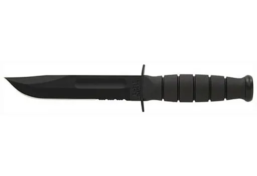 Ka-bar Short Ka-bar Straps-black Serr Edge Knife
