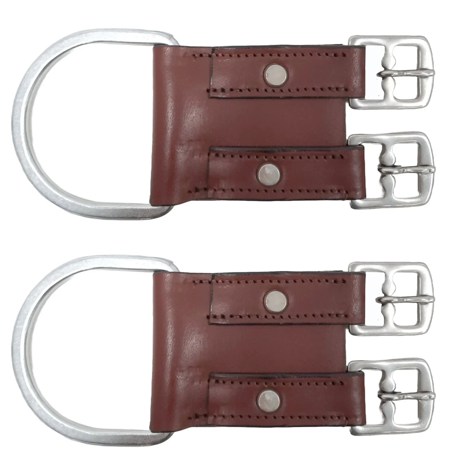 Tahoe Leather Heavy Duty Western D Ring To English Saddles Dual St. Steel Buckles Girth Converter With One Year Warranty Set Of 2