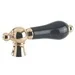 Duchess Ksh1162pkl Black Porcelain Lever Handle, Polished Brass