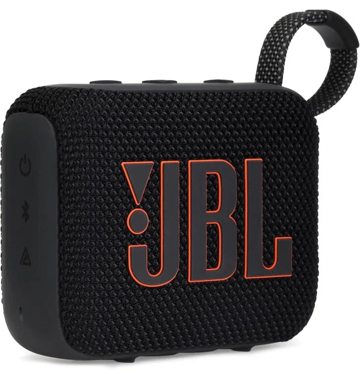 Jbl Go 4 Wireless Bluetooth Speaker, Waterproof, Black/orange