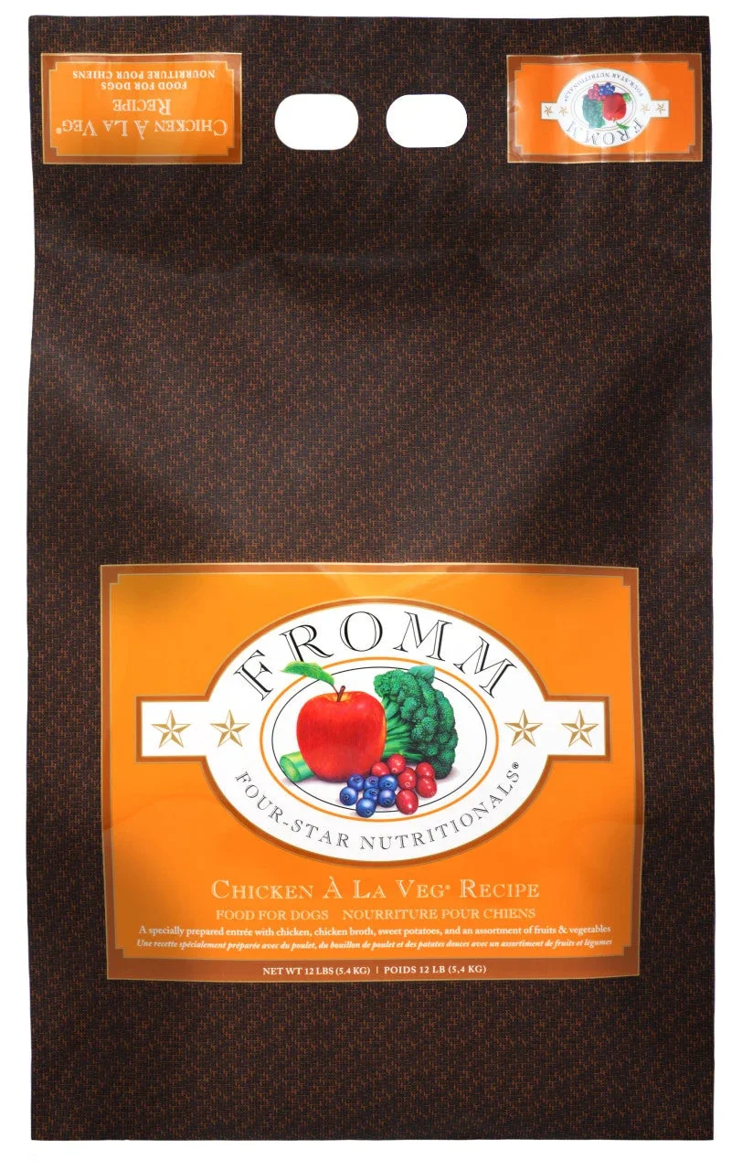Fromm Four-star Chicken A La Veg Recipe Dog Food 12 Lb
