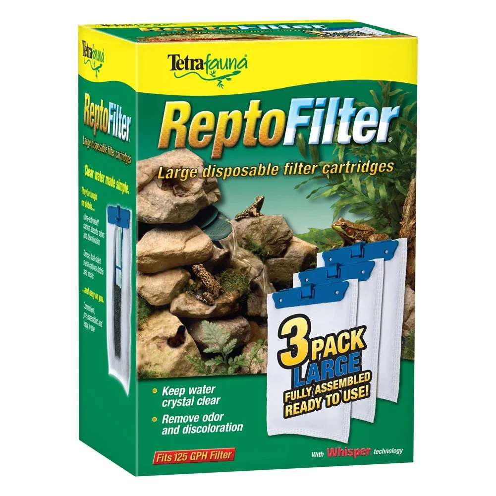 Tetrafauna Reptofilter Disposable Filter Cartridges 3pk Lg