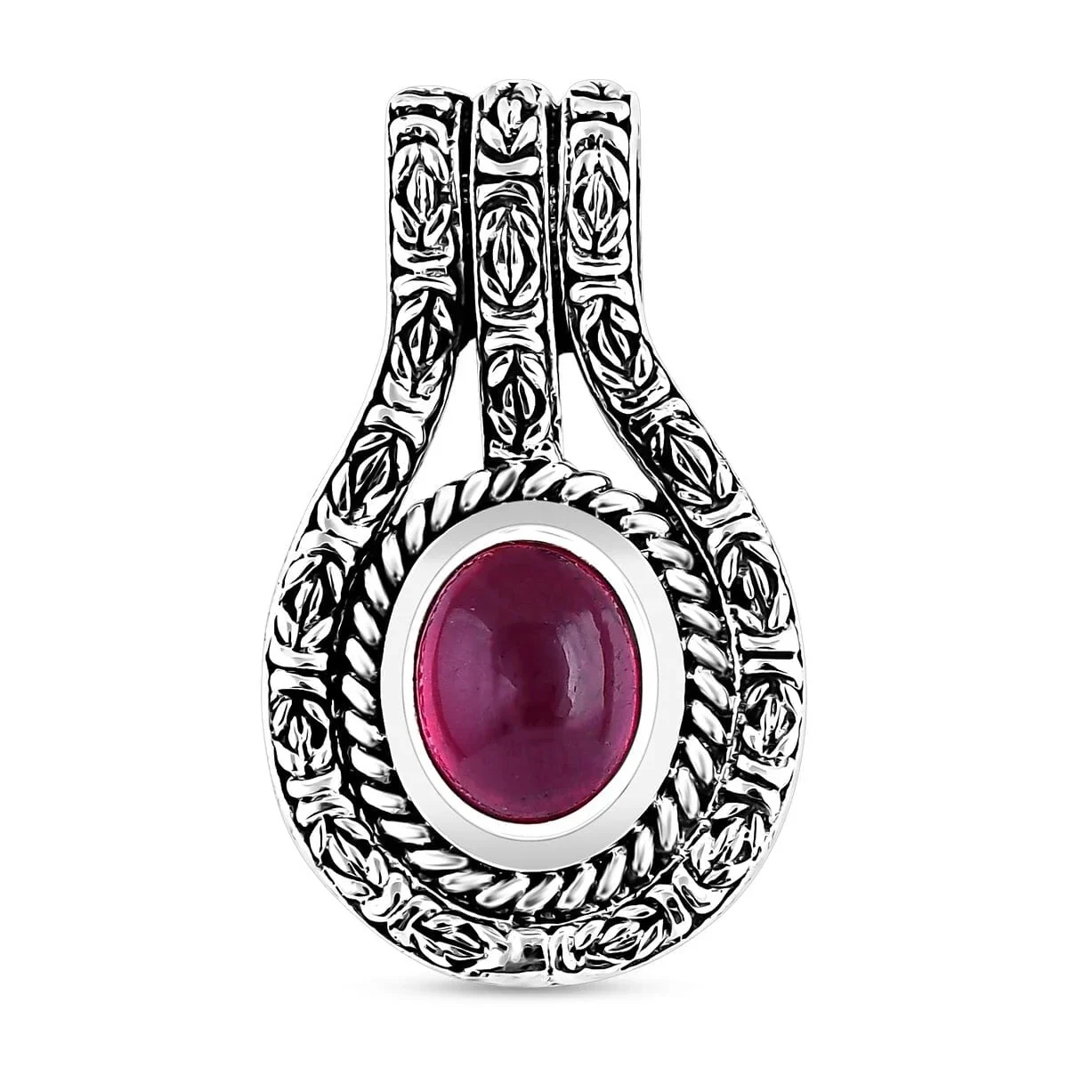Balinese Natural Stone Pendant – Spiritual Awareness & Deep Insight - Niassa Ruby