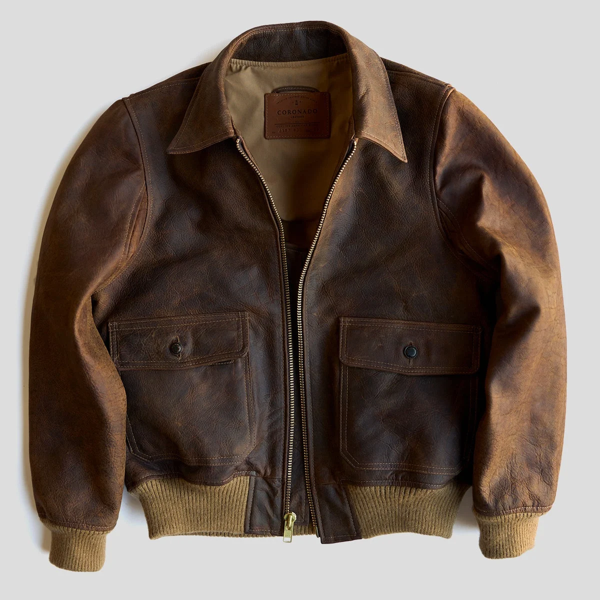 Indy Bison G-1 Flight Jacket - 44/tall Cut (+2" Body +1" Sleeve)