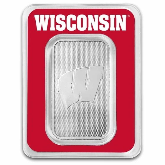 University Of Wisconsin 1 Oz Silver Bar (in Tep)