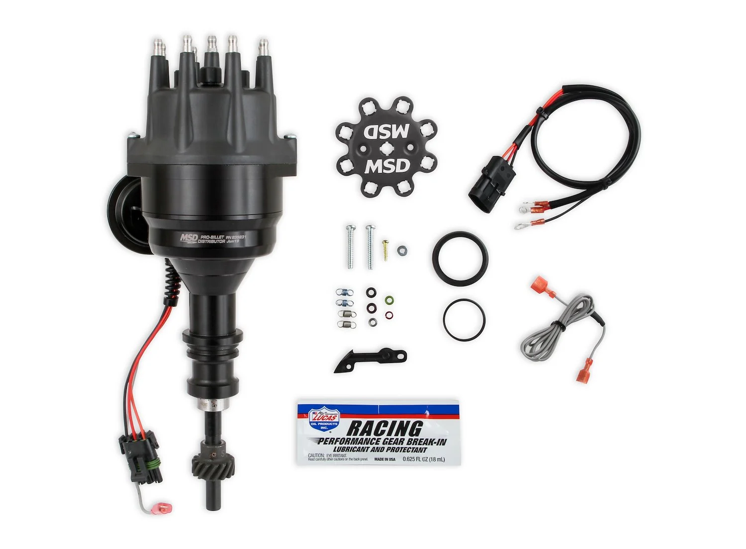 Msd Ignition Billet Ready-to-run Distributor Ford 289-302 Steel Gear (hydraulic Roller Cam) - Black