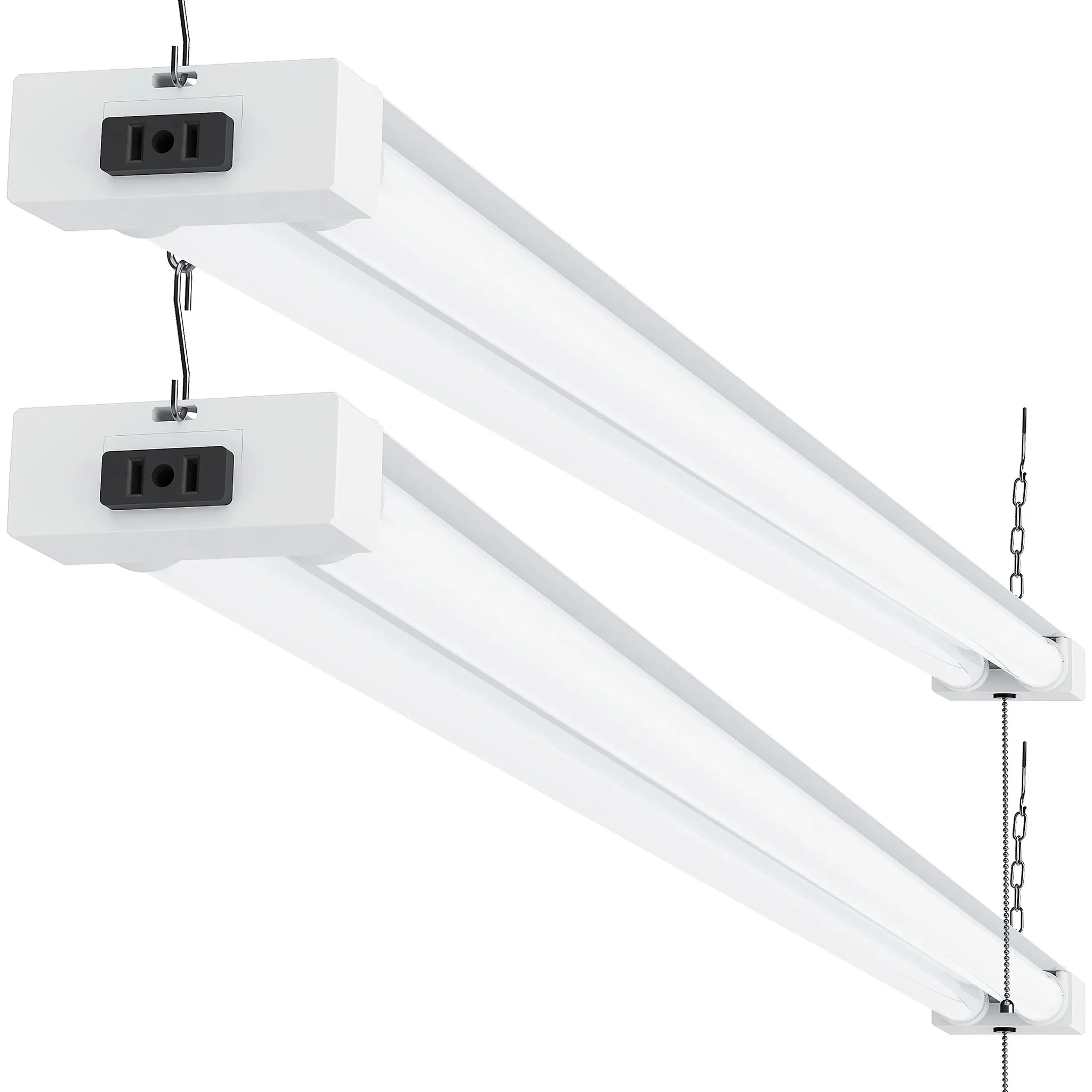 Led Shop Light, 4ft, Utility, Frosted, Plug & Play, 4100 Lumens - 6000k/2-pack