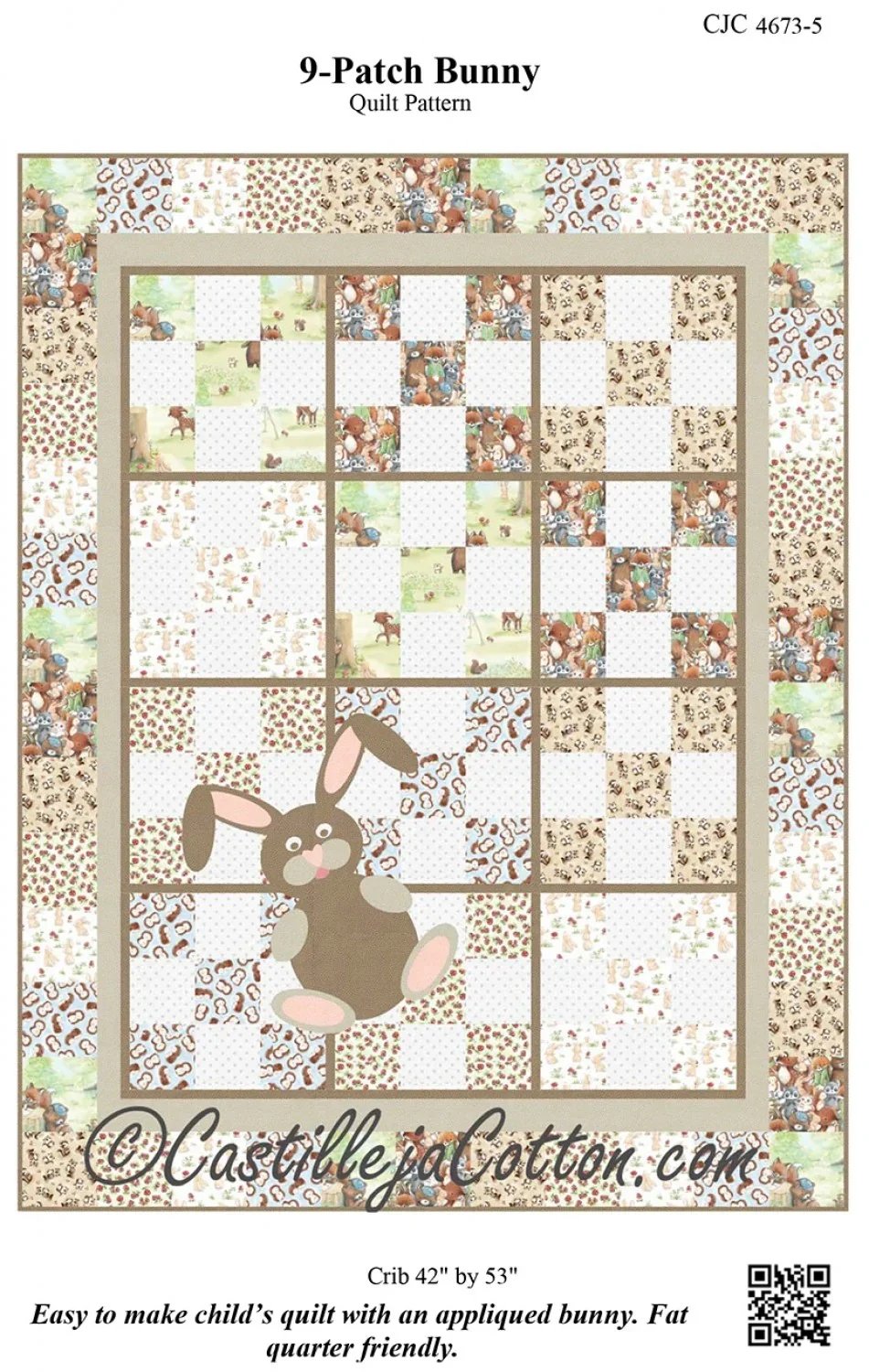 9 Patch Bunny Pattern