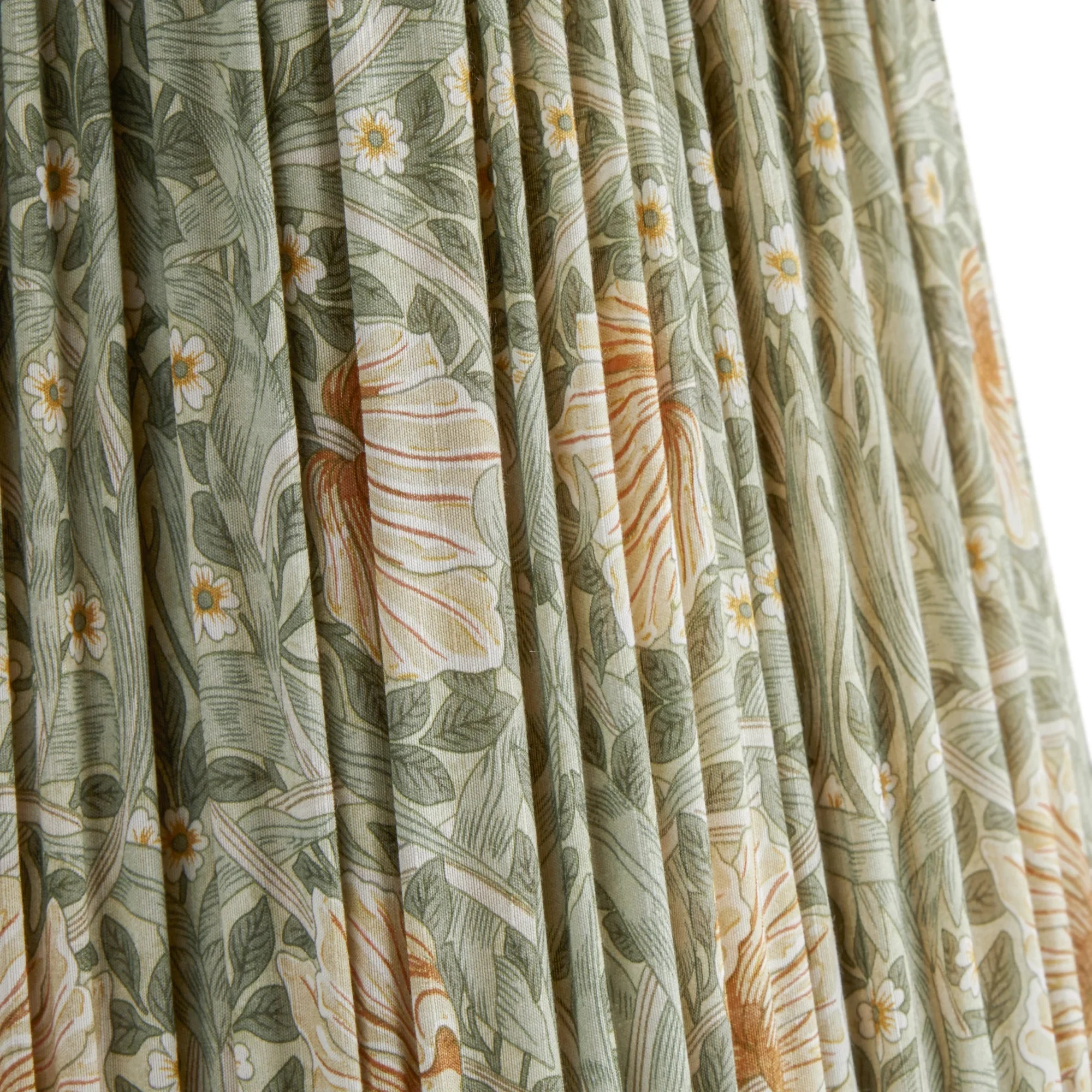 45cm Scalloped Straight Empire Shade In Bayleaf & Manilla Silk Pimpernel By Morris & Co.