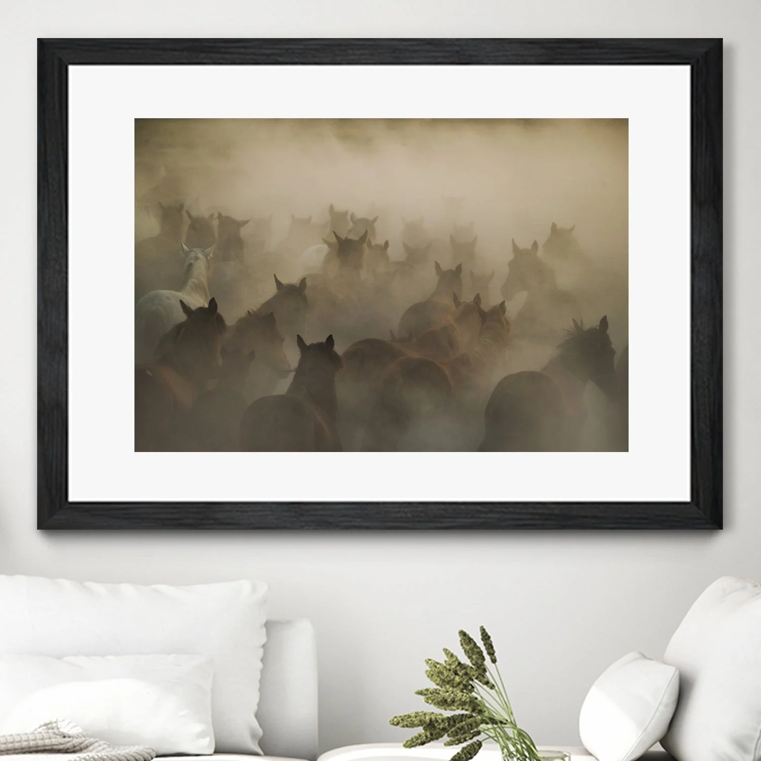 In Dust - Matted And Framed Black/40 X 30 Inches