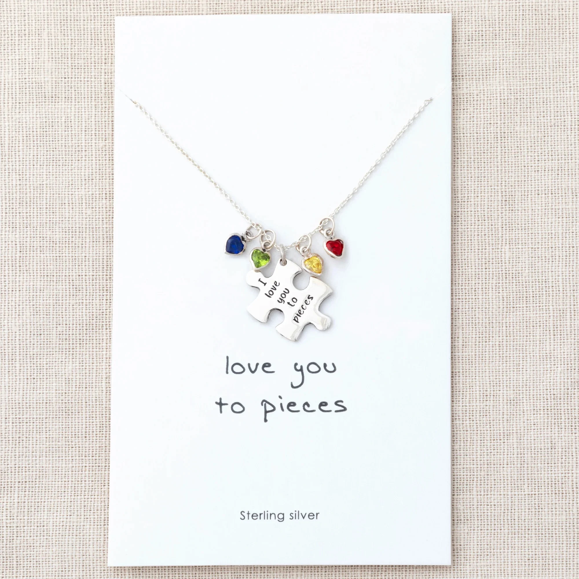 Love You To Pieces Sterling Necklace
