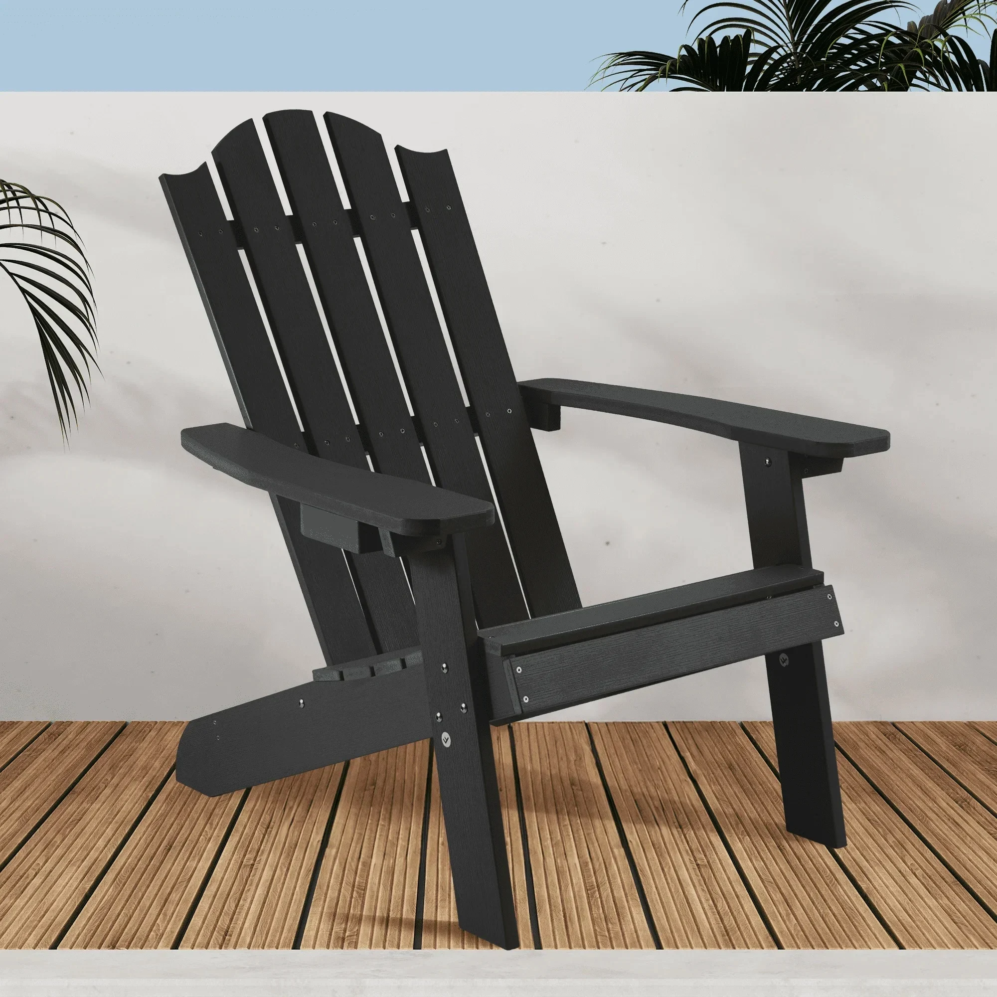 Naipo Outdoor Adirondack Chair, Patio Seat Weather Resistant