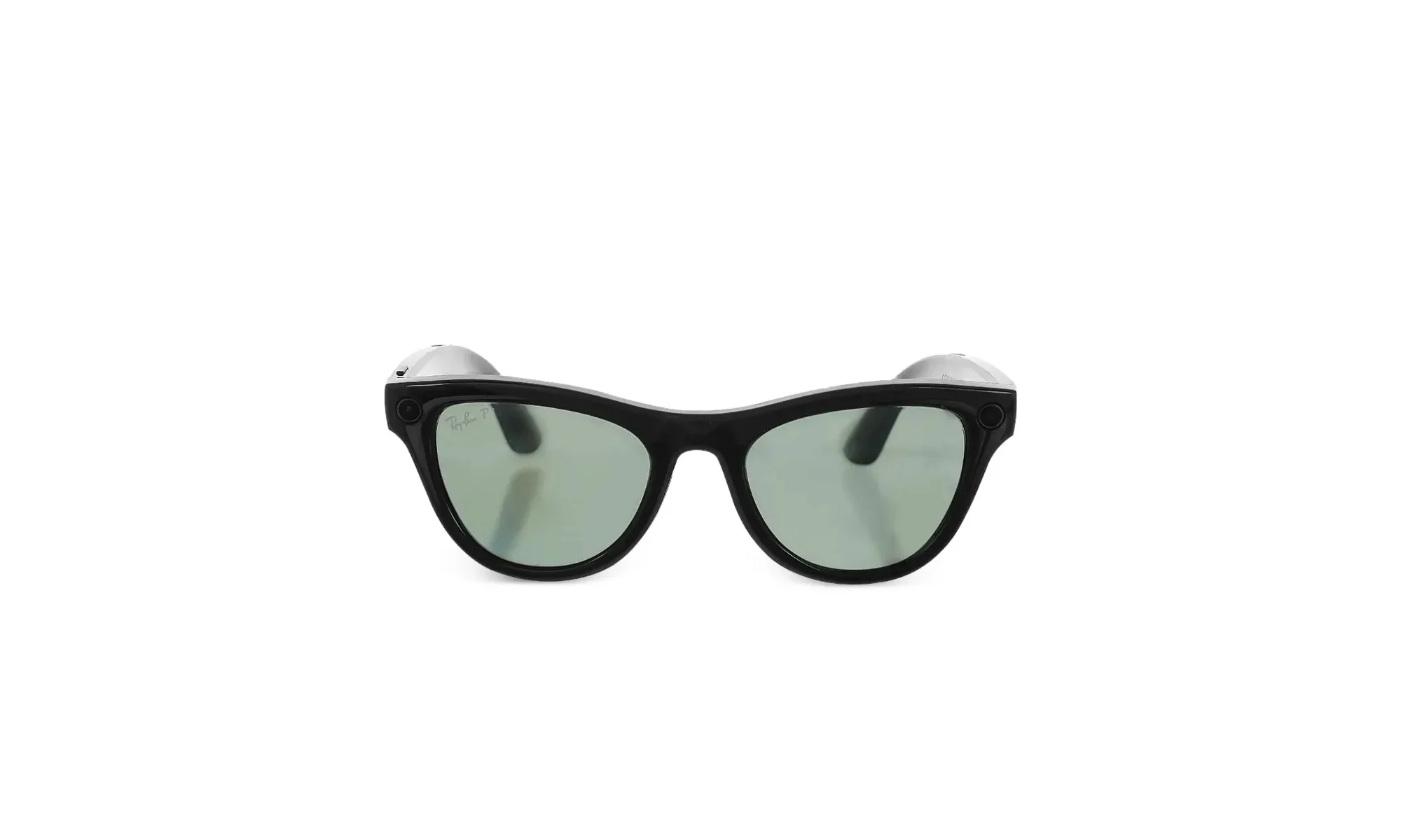 Meta Wayfarer Sunglasses "shiny Black - G-15 Green"