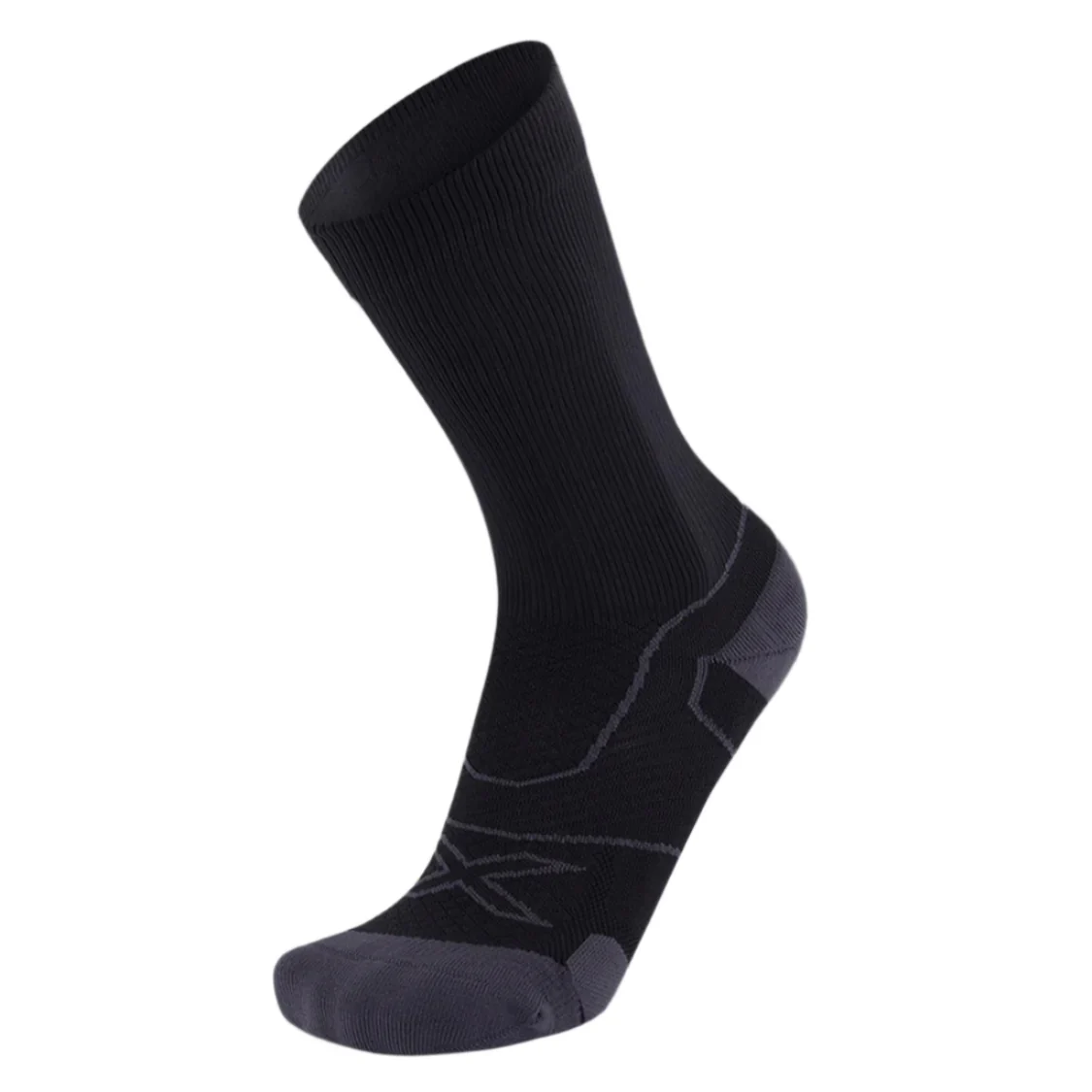 2xu Vectr Cushion Crew Socks - Black/titanium