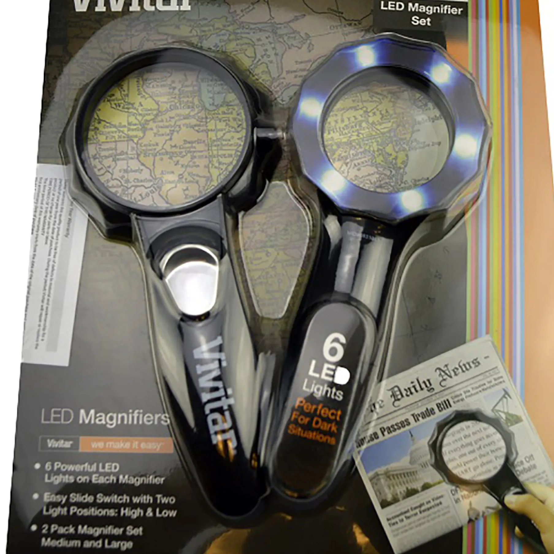 Led Magnifying Glasses - 2 Pack
