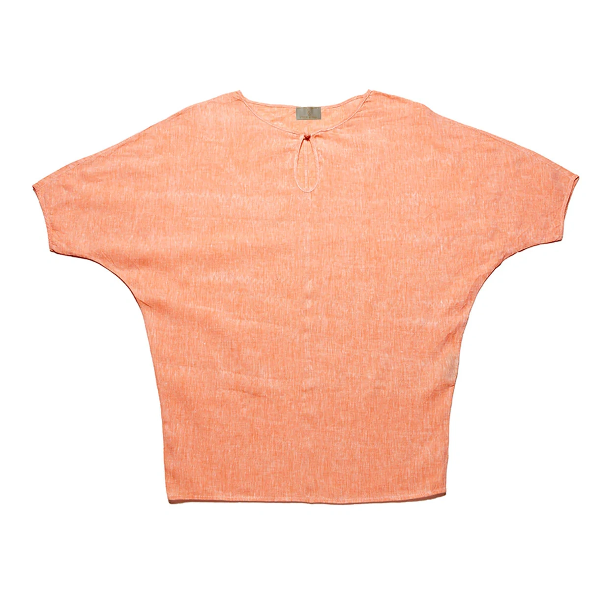 Womens Dolman Keyhole Linen Shirt