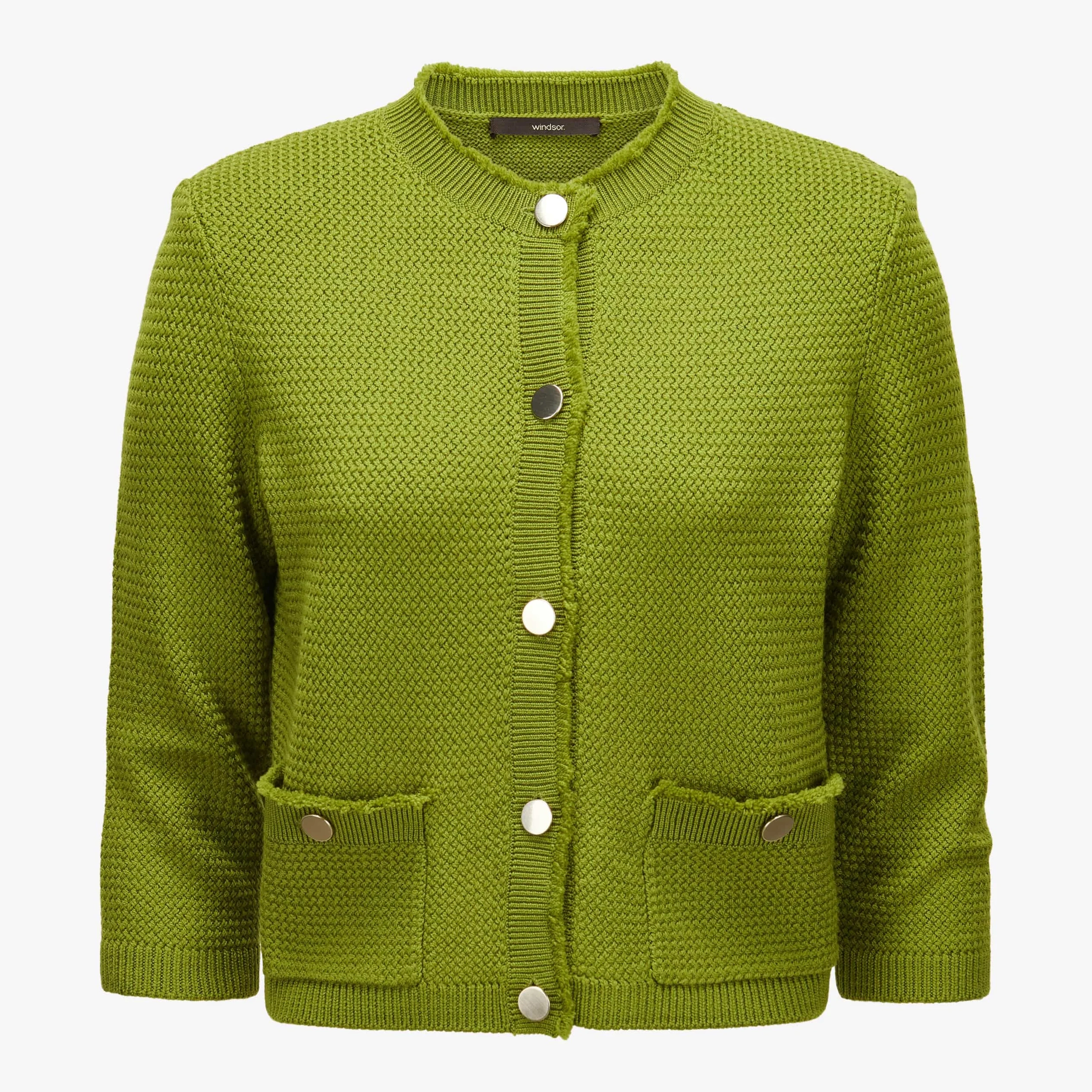 Windsor Strickjacke Aus Schurwolle