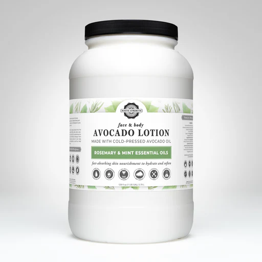 Avocado Lotion | Rosemary & Mint - Gallon Jar Plastic