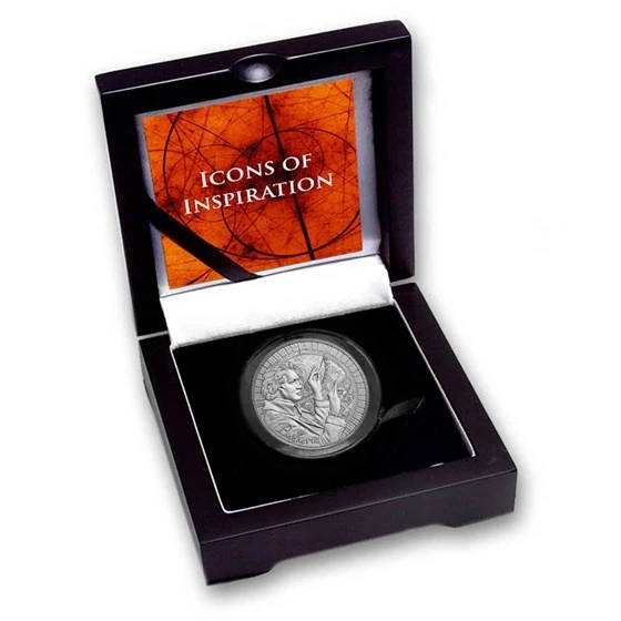 2024 Niue 1 Oz Silver Icons: Beethoven Proof (signed Coa)