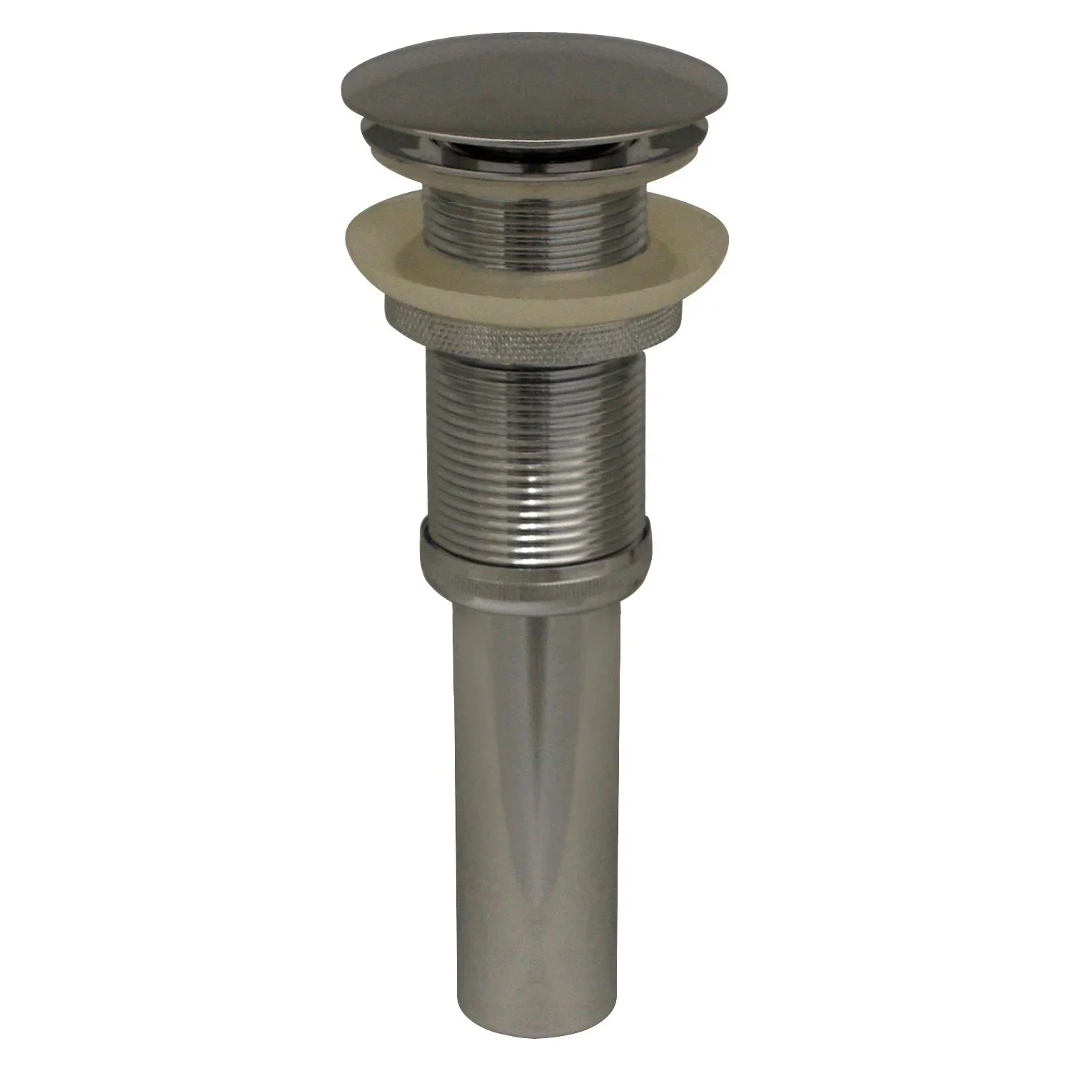 Decorative Pop-up Mushroom Drain With No Overflow - Polished Chrome