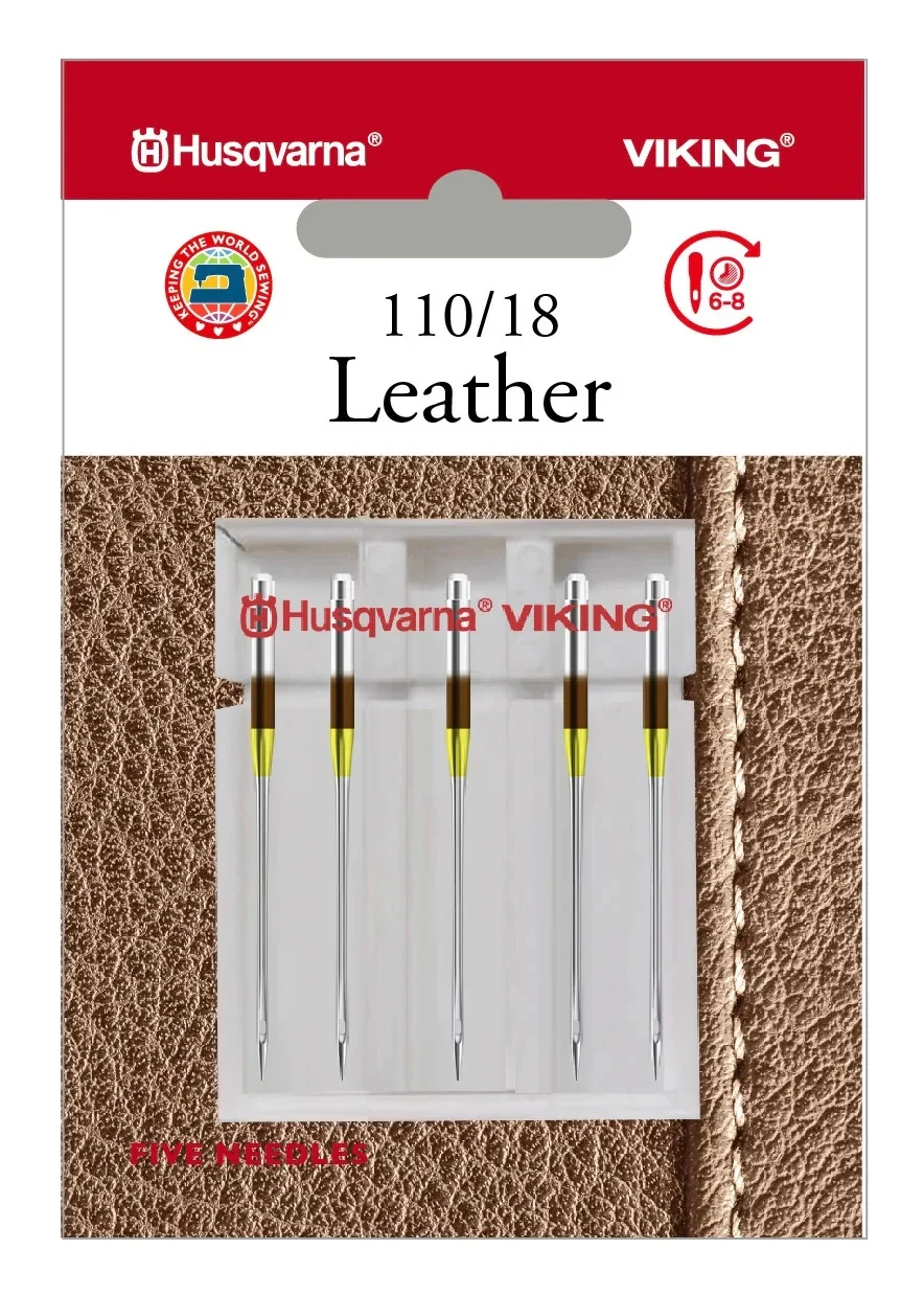 Husqvarna Viking Leather Needles Size 110/18 5-pack