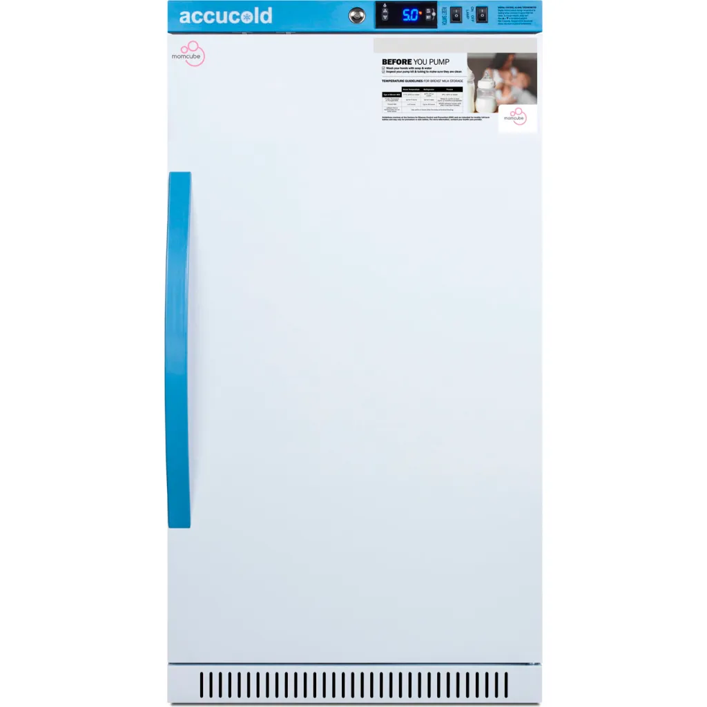 Accucold Momcube Breast Milk Refrigerator 2.83 Cu. Ft. Capacity Solid Door
