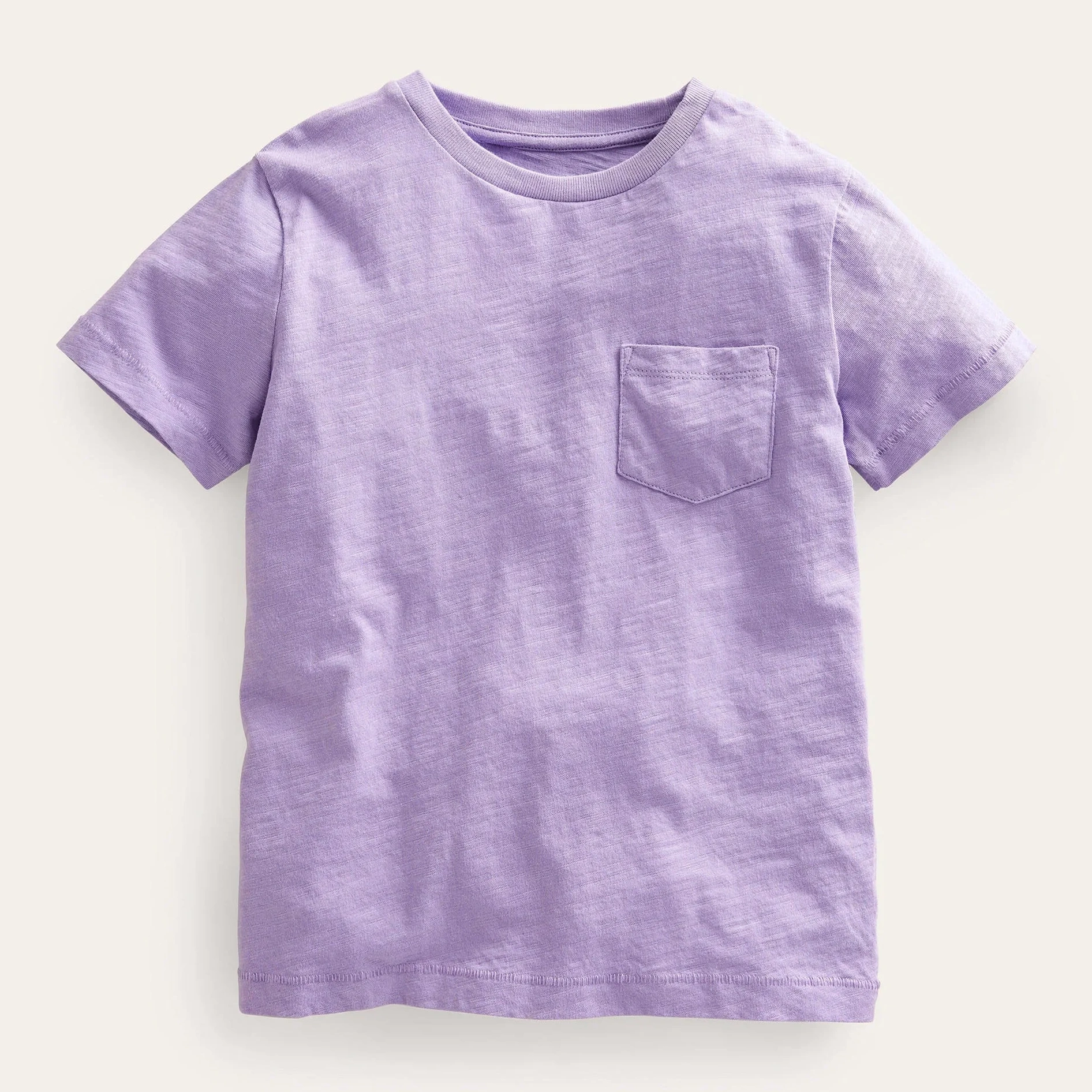 Vorgewaschenes Flammgarn-t-shirt-nebliges Lavendellila - 92