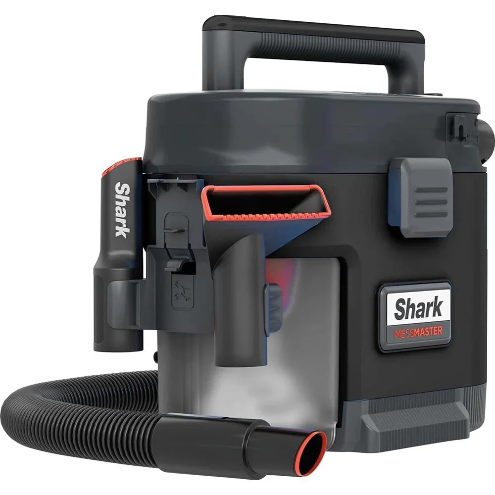 Shark Messmaster 1 Gallon Portable Wet/dry Vacuum For Pets, Cars Charcoal Refurbished